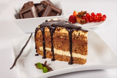 Tort choco-vanilla - felie