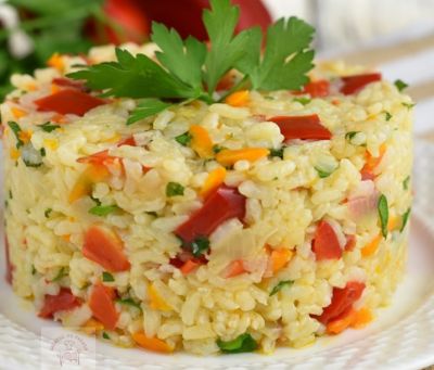 Cotlet evantai, orez , salata de castraveti 
