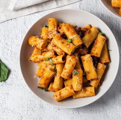 Rigatoni bolognese+ Banana Bread